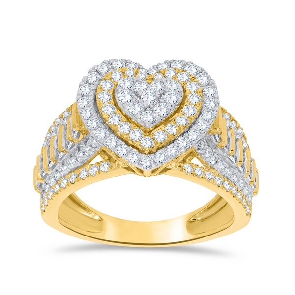 14K 1.31-1.34CT D-RING LDS BAG/RDS "HEART" "BEST DEAL BEST VALUE"